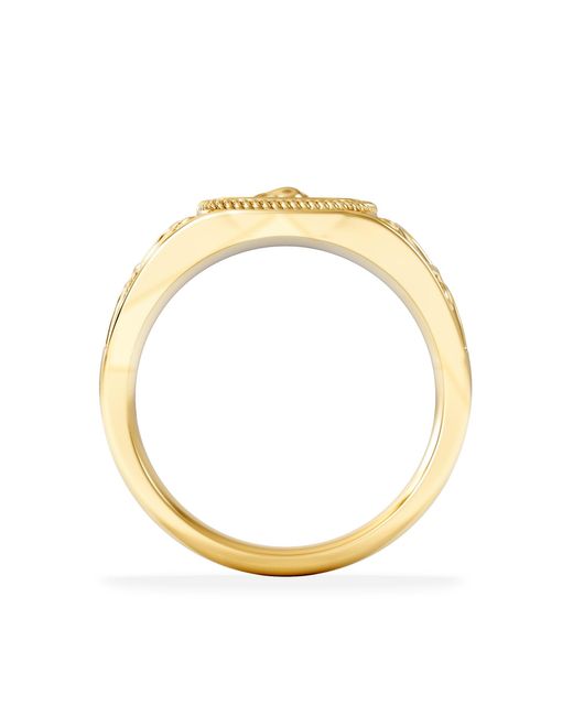 The Diamond Store Metallic Taurus Zodiac 0.01Ct Lab Diamond Signet Ring
