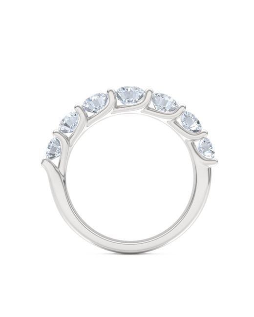 The Diamond Store White Legacy 2.00Ct Round Cut Lab Diamond Half Eternity Ring