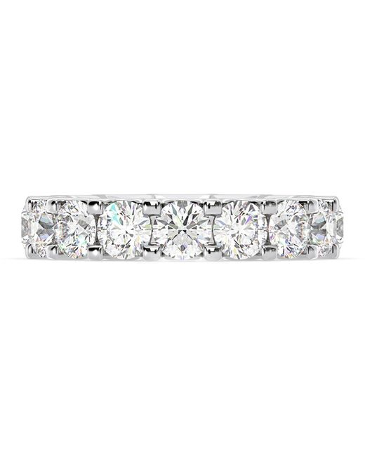 The Diamond Store White Chloe Lab Diamond Eternity Ring 18K Claw Set 5.00Ct G/Vs