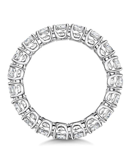 The Diamond Store Metallic Stella Diamond Eternity Ring Round Cut 2.9Ct Vvs Size O-W