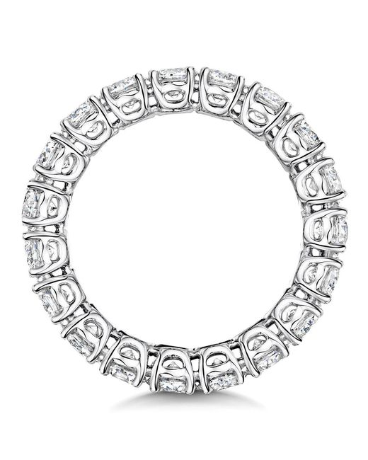 The Diamond Store Metallic Stella Diamond Eternity Ring Round Cut 2.9Ct Vvs Size O-W
