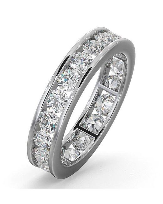 The Diamond Store Metallic 2Ct G/Vs Diamond Full Band Ring for men
