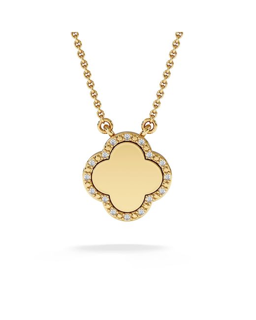 The Diamond Store Metallic Florence 0.06Ct Lab Diamond Halo Necklace
