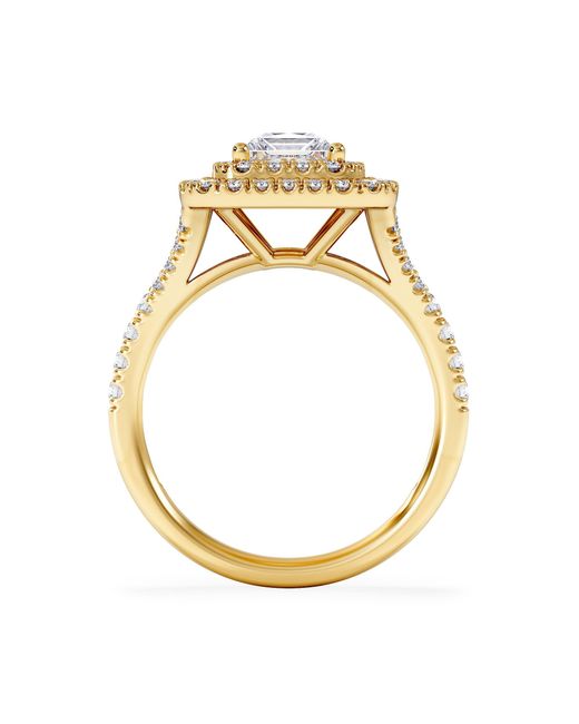 The Diamond Store Metallic Cleopatra Lab Diamond Halo Engagement Ring