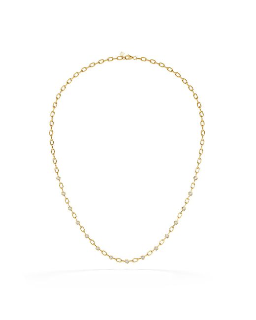The Diamond Store Metallic Bound Lab Diamond Link Necklace 0.87Ct Round Cut