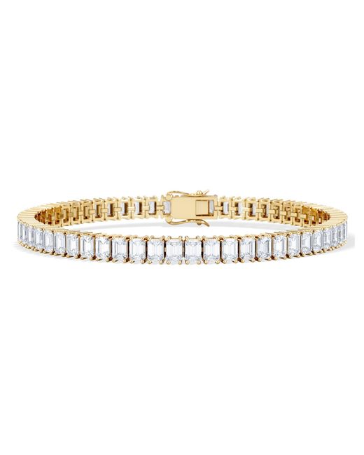 The Diamond Store Metallic Luxe 12.00Ct Lab Diamond Tennis Bracelet With Igi Certified Emerald-Cut Diamonds