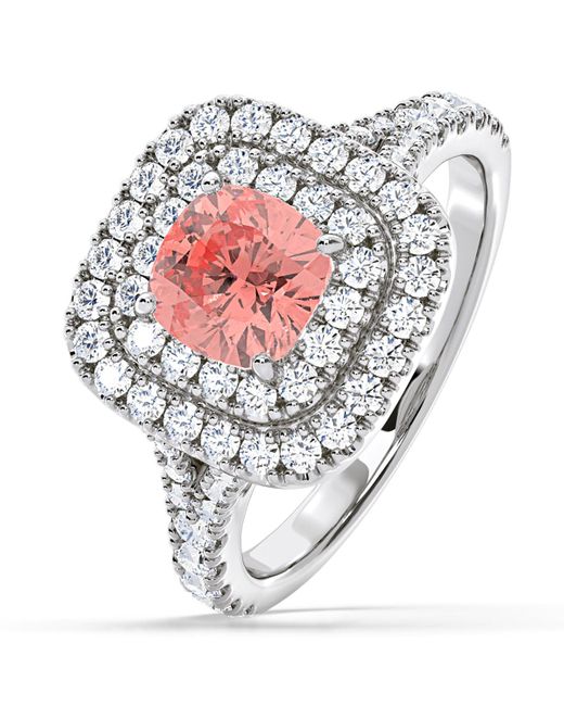 The Diamond Store White Anastasia Lab Diamond 1.65Ct Halo Ring