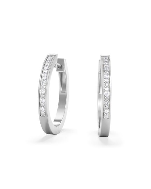 The Diamond Store White Lyra 0.16Ct Lab Diamond Hoop Earrings
