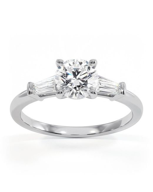 The Diamond Store Metallic Isadora Gia Diamond Engagement Ring 18Kw 0.90Ct G/Si2