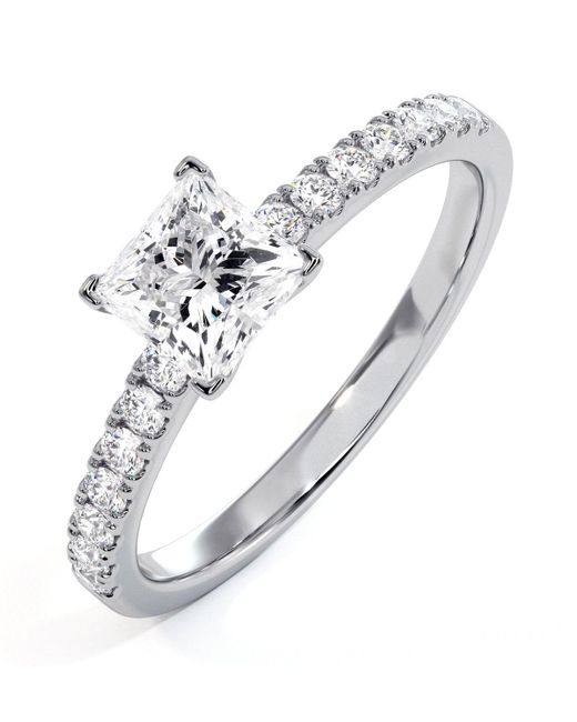 The Diamond Store Metallic Katerina Gia Princess Diamond Engagement Ring 1.15Ct G/Si1