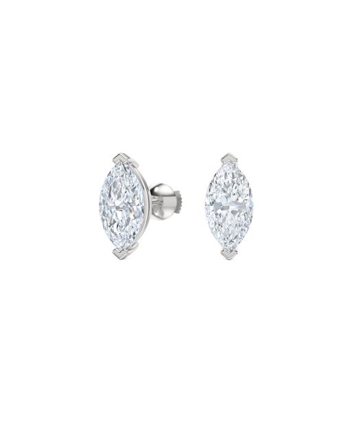 The Diamond Store Blue 2.00Ct Marquise Cut Lab Diamond Stud Earrings