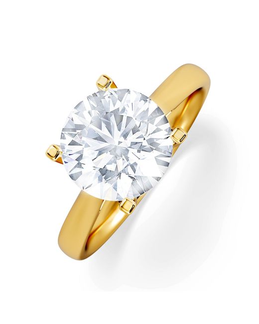 The Diamond Store Blue Grace 3.00Ct Lab Diamond Round Cut Engagement Ring
