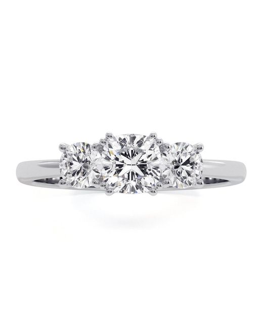 The Diamond Store Metallic 3 Stone Meghan Diamond Engagement Ring 1Ct G/Vs1