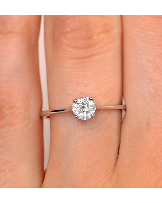 The Diamond Store White Galileo 0.50Ct Look Diamond 0.17Ct And Ring