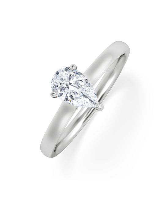 The Diamond Store White Amora Pear 0.50Ct Diamond Engagement Ring F/Vs Set
