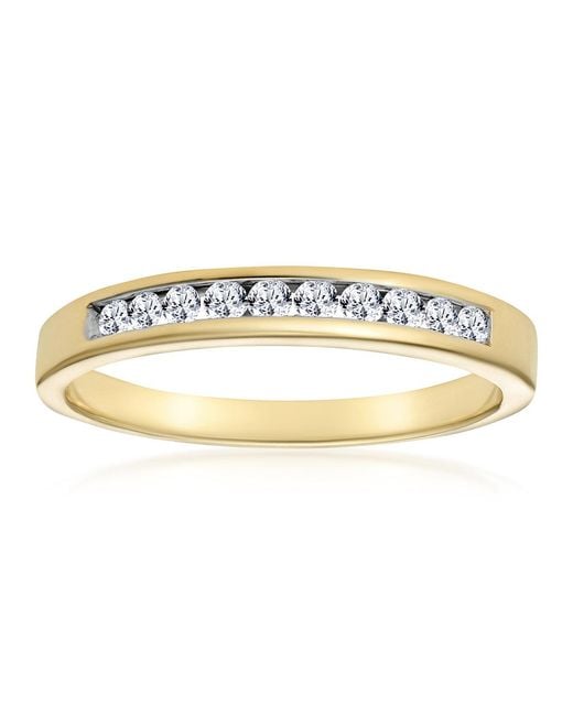 The Diamond Store Metallic Rae 18K Diamond Half Band Eternity Ring 0.25Ct G/Vs