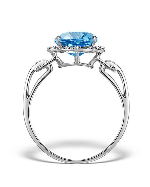 The Diamond Store White Topaz 3.42Ct And Diamond 9K Ring