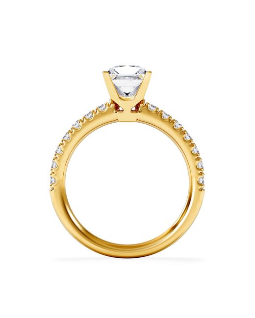 The Diamond Store Metallic Katerina Lab Princess Diamond Engagement Ring 18K 1.55Ct F/Vs1