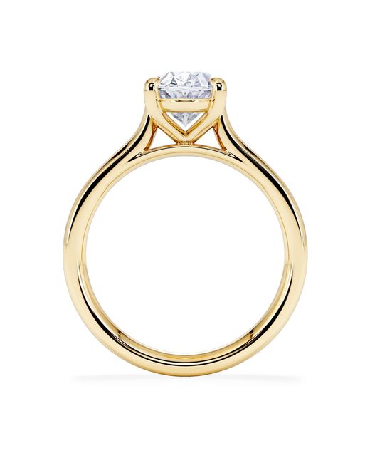 The Diamond Store Metallic Amora Oval 2.00Ct Lab Diamond Engagement Ring F/Vs1 Set