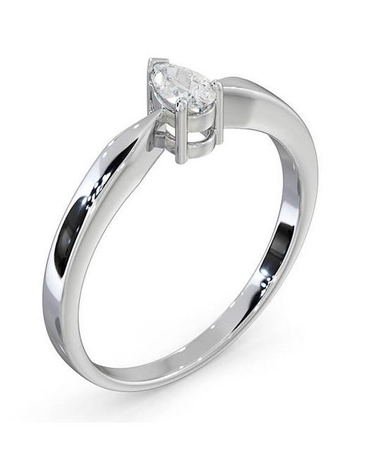 The Diamond Store Metallic Certified Pear Shaped Diamond Engagement Ring 0.25Ct-G/Vs