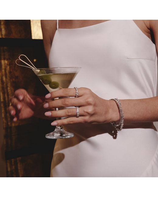 The Diamond Store White Luxe 4.00Ct Lab Diamond Chloe Eternity Ring With Igi Certified Mixed-Cut Diamonds