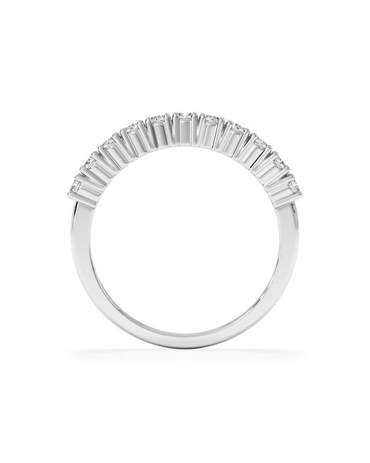 The Diamond Store White Twilight Lab Diamond 0.50Ct H/Si Half Eternity Ring 9K