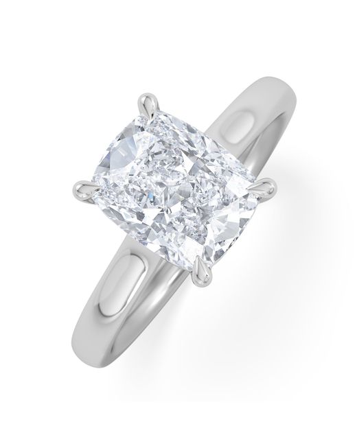 The Diamond Store White Amora 2.00Ct Elongated Cushion Cut Lab Diamond Solitaire Engagement Ring