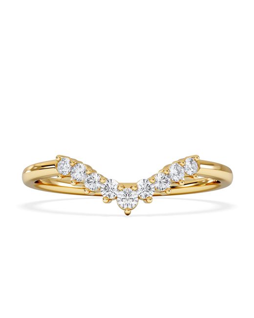 The Diamond Store Metallic Starlit 0.15Ct Lab Diamond Wishbone Ring H/Si Quality