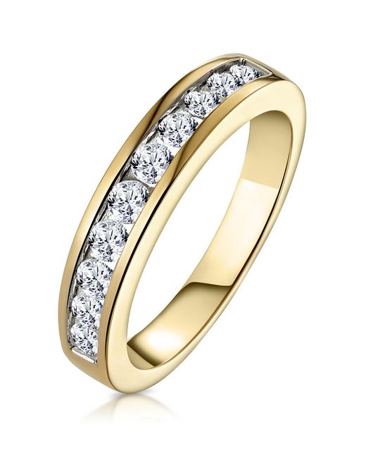 The Diamond Store Metallic Rae 18K Lab Diamond Half Band Eternity Ring 0.50Ct G/Vs