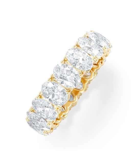 The Diamond Store Metallic Luxe 5.00Ct Lab Diamond Eternity Ring With Igi Certified Oval-Cut Diamonds