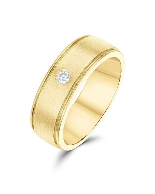The Diamond Store Metallic 18K Single Stone Diamond Ring (0.05Ct)