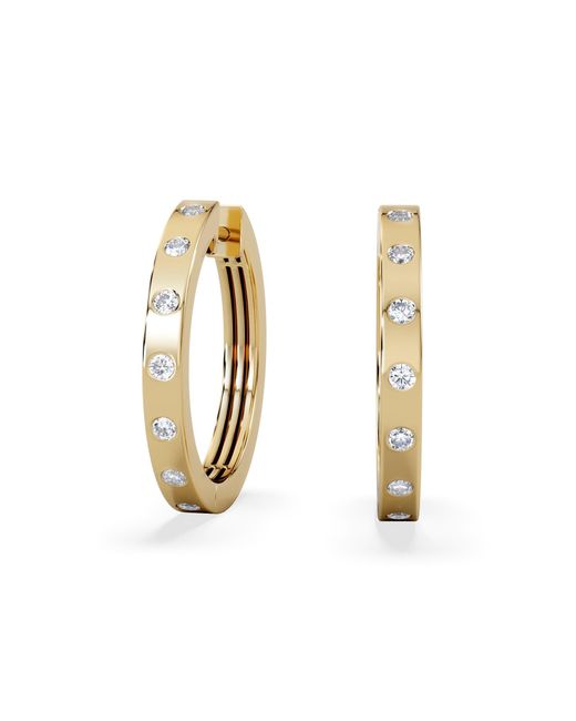 The Diamond Store Metallic Élan 0.15Ct Lab Diamond Hoop Earrings