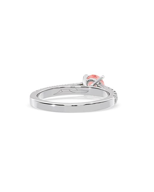 The Diamond Store Pink Natalia Lab Diamond 0.91Ct Side Stone Ring