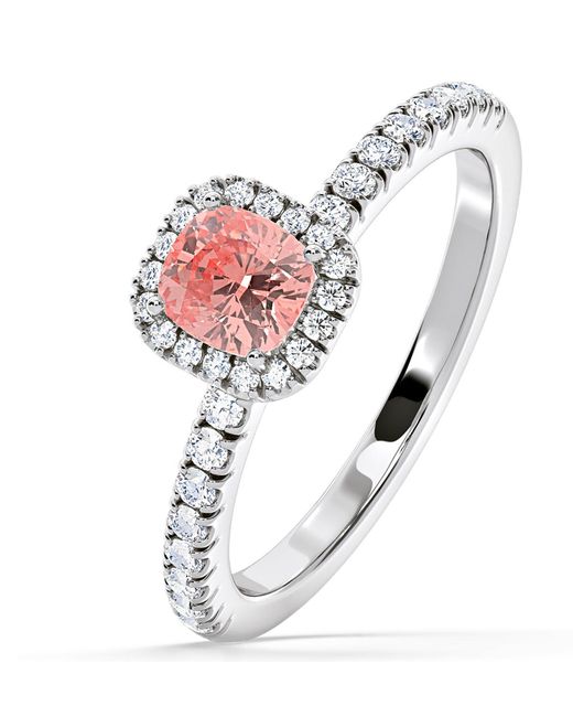 The Diamond Store White Beatrice Lab Diamond 1.00Ct Cushion Halo Ring