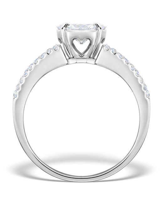 The Diamond Store Metallic Engagement Ring Galileo 2.00Ct Look H/Si Diamonds S3474