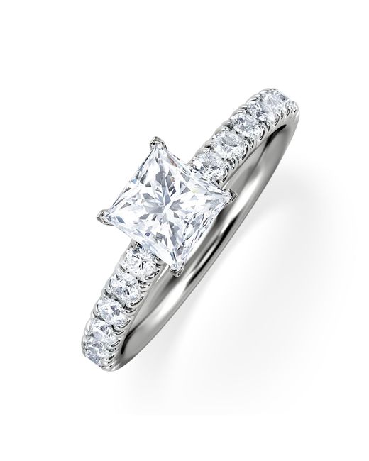 The Diamond Store White Katerina Gia Princess Diamond Engagement Ring 1.15Ct G/Si2