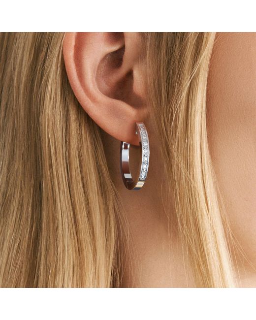 The Diamond Store White Lyra 0.16Ct Lab Diamond Hoop Earrings