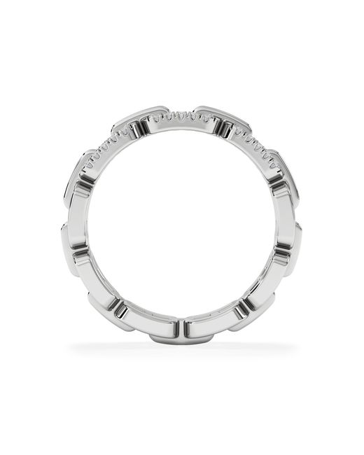 The Diamond Store White Lab Diamond Chain Link Ring 0.14Ct
