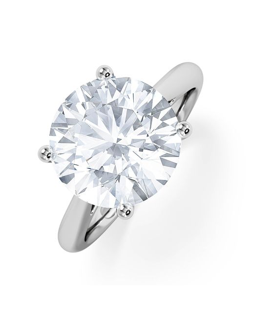 The Diamond Store White Elysia 5.00Ct Lab Diamond Round Cut Engagement Ring
