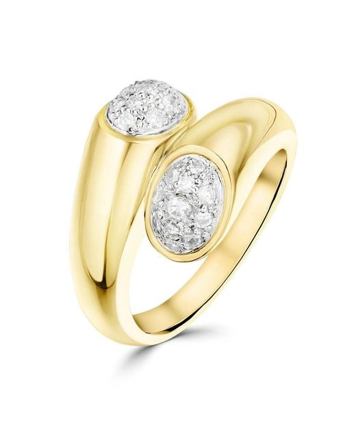 The Diamond Store Metallic 9K Diamond Twist Ring (0.30Ct)