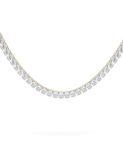 The Diamond Store Metallic Luxe 24.00Ct Lab Diamond Necklace With Igi Certified Oval-Cut Diamonds