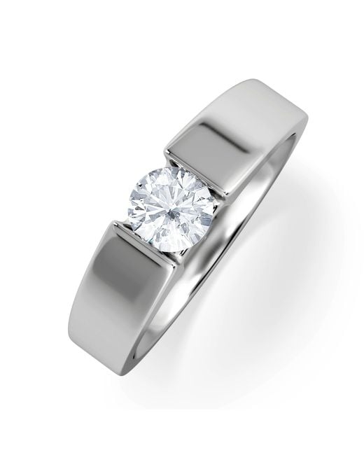The Diamond Store Gray Certified Jessica 18K Diamond Engagement Ring 0.50Ct