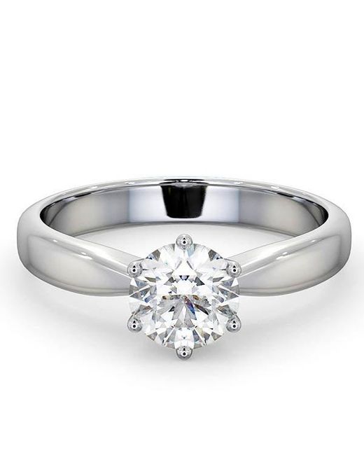 The Diamond Store Metallic Certified 0.90Ct Chloe High Engagement Ring G/Vs