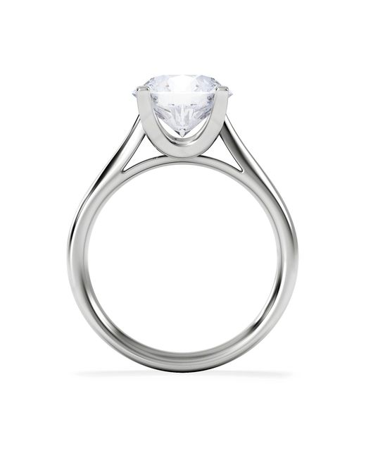 The Diamond Store White Grace 3.00Ct Lab Diamond Round Cut Engagement Ring