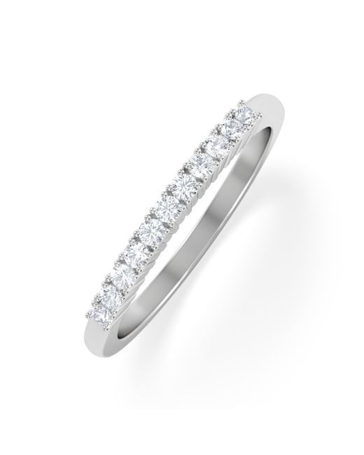 The Diamond Store White Half Eternity Ring 0.15Ct Claw Set Lab Diamond 9K