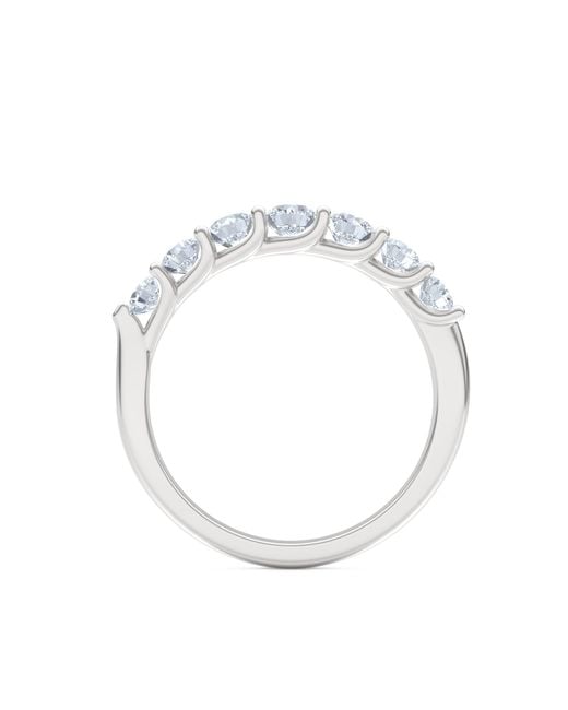 The Diamond Store White Legacy 1.00Ct Round Cut Lab Diamond Half Eternity Ring