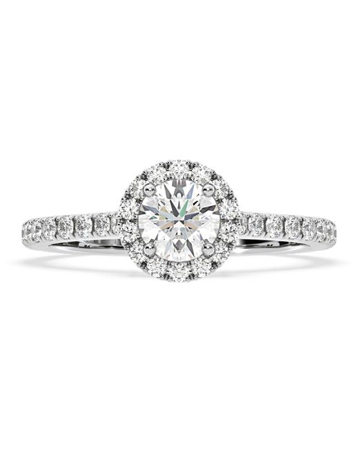 The Diamond Store White Reina Gia Diamond Halo Engagement Ring