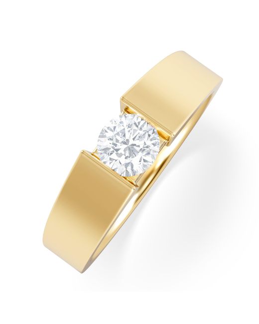 The Diamond Store Metallic Jessica 0.50Ct Round Cut Lab Diamond Solitaire Engagement Ring