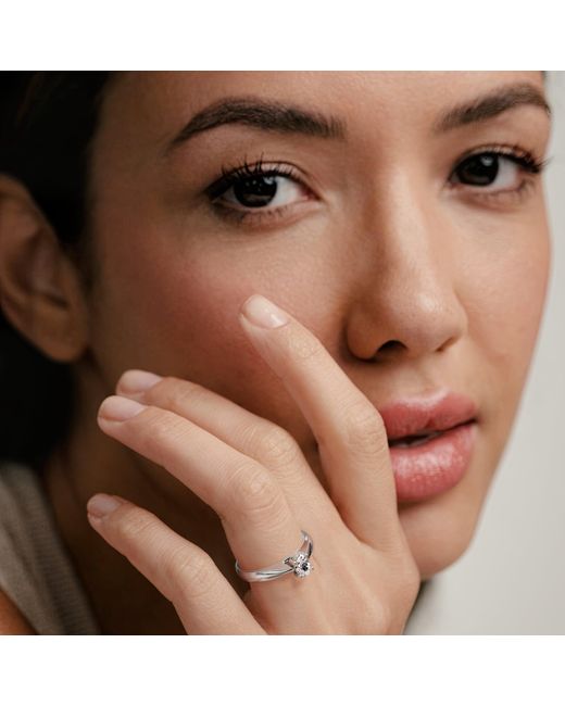 The Diamond Store White Naomi Oval Cut Lab Diamond Engagement Ring 0.50Ct H/Si