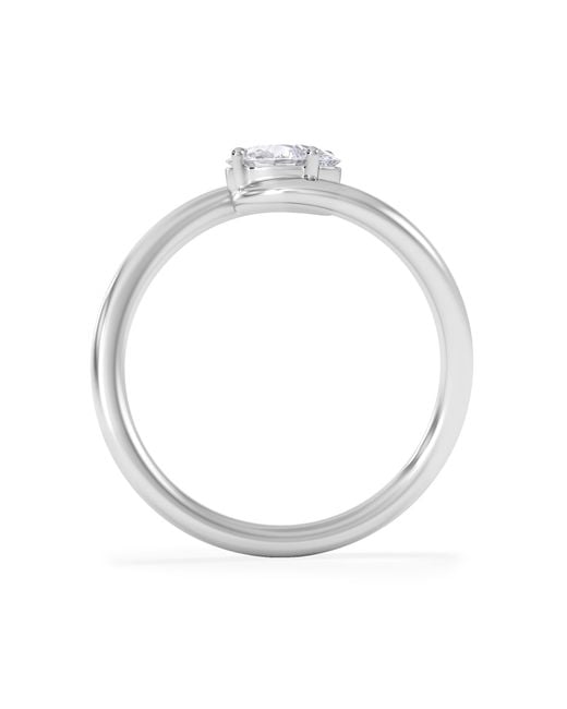 The Diamond Store White Affinity 0.50Ct Oval Cut Lab Diamond Solitaire Engagement Ring